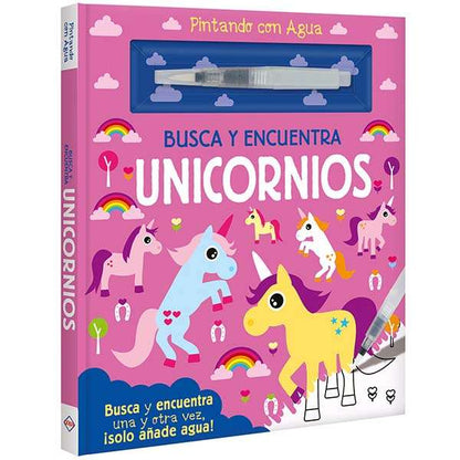 Libro Busca y Encuentra Unicornios - Libro Pintable